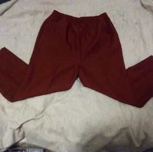 Vintage Haband Women's Red Elastic Waist Pants Size 18P